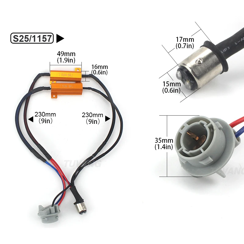 2x1156 BA15S 1157 BAY15D 7440 7443 3156 3157 автомобильный LED Поворотный одиночный нагрузочный