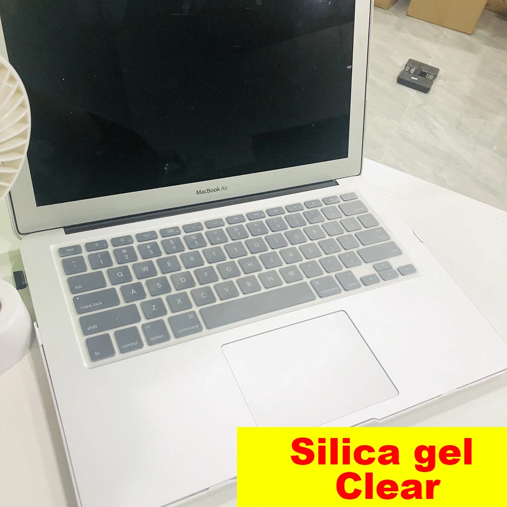 Для Apple Macbook air pro retina EU/US версия A1466/1502/1398/1534/1990 Клавиатура Чехол Silica гелевый из термопластика прозрачный протектор пленка
