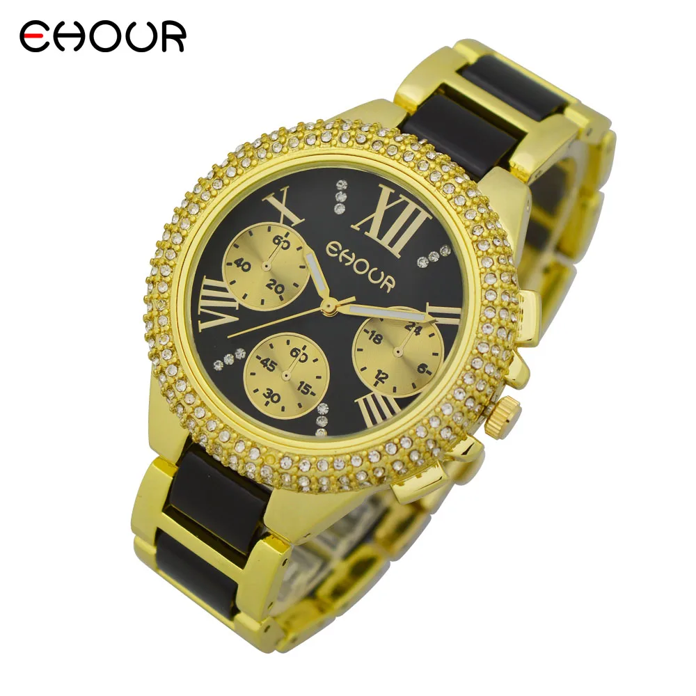 Новинка 2015 модные Женева золотые металлические часы кварцевые наручные для