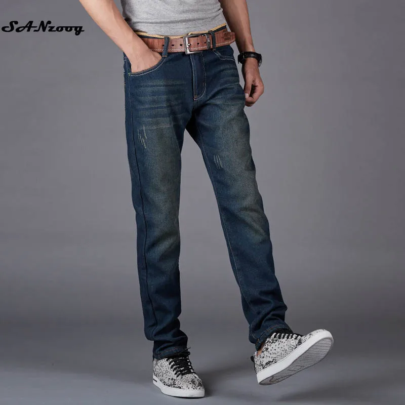Новое поступление Для мужчин Мода 2017 г. бренд Джинсы для женщин высокое качество