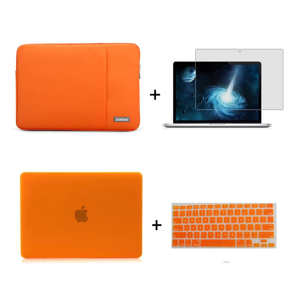 4 в 1 новый жесткий чехол + для клавиатуры сумка Apple macbook Air 11 13 3 Pro Retina Touch bar 12 15