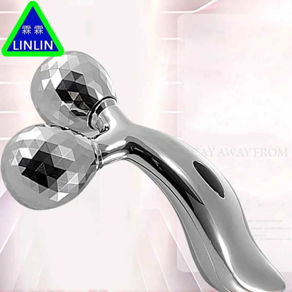 ЛИНЛИН 3Д ручной роликовый лифтинг лица 2-х колесный аппарат для массажа кожи с укреплением и формированием.