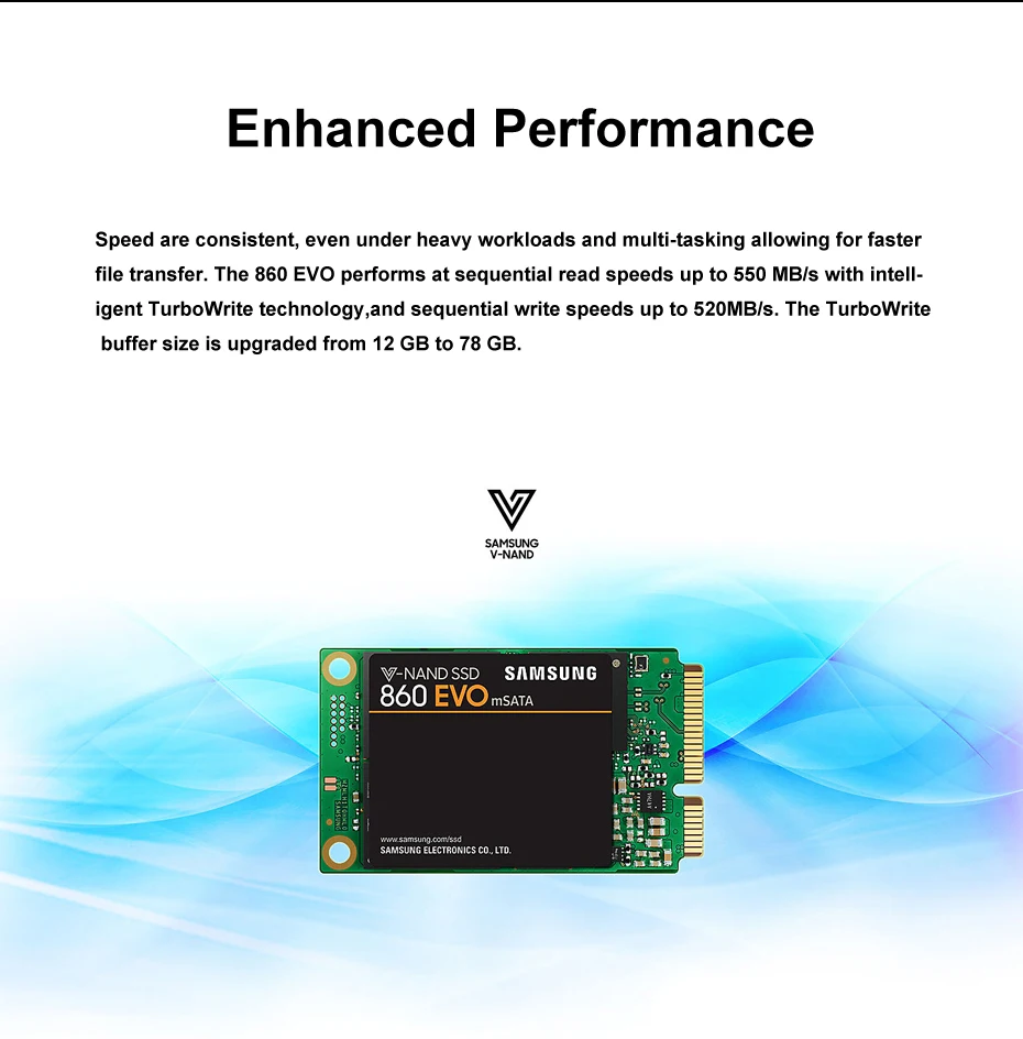 SAMSUNG Msata 860 EVO 250g 500g 1 ТБ Внутренний твердотельный накопитель(SSD) 500 Гб для настольного компьютера ноутбука MLC disco duro interno