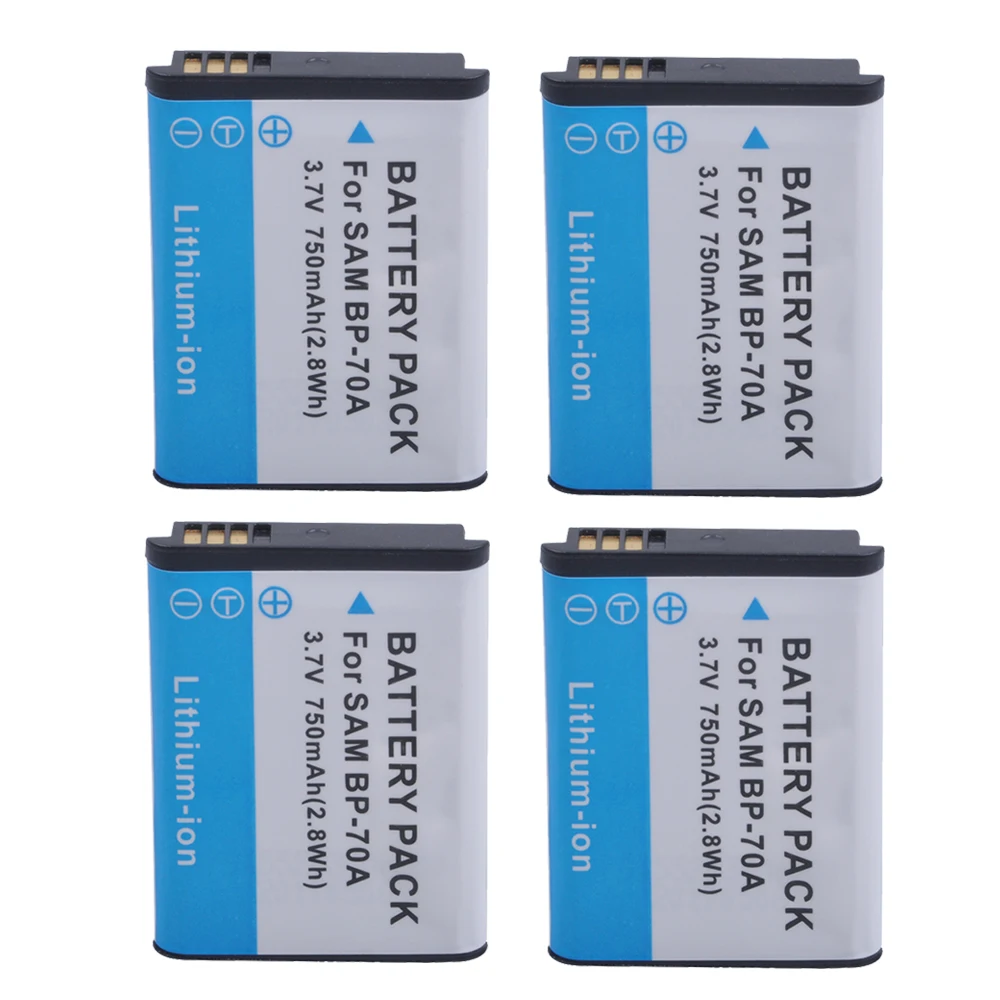 4 шт. BP-70A BP 70A BP70A аккумуляторная литий-ионная батарея для Samsung PL80 PL90 PL100 ES70 SL50 SL600 ST30