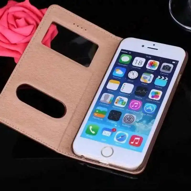 MAKEULIKE для Iphone 6 6s Plus, чехол из натуральной кожи для 6 Plus, чехол с окошком, Магнитный чехол для Iphone 6s Plus, флип-чехол