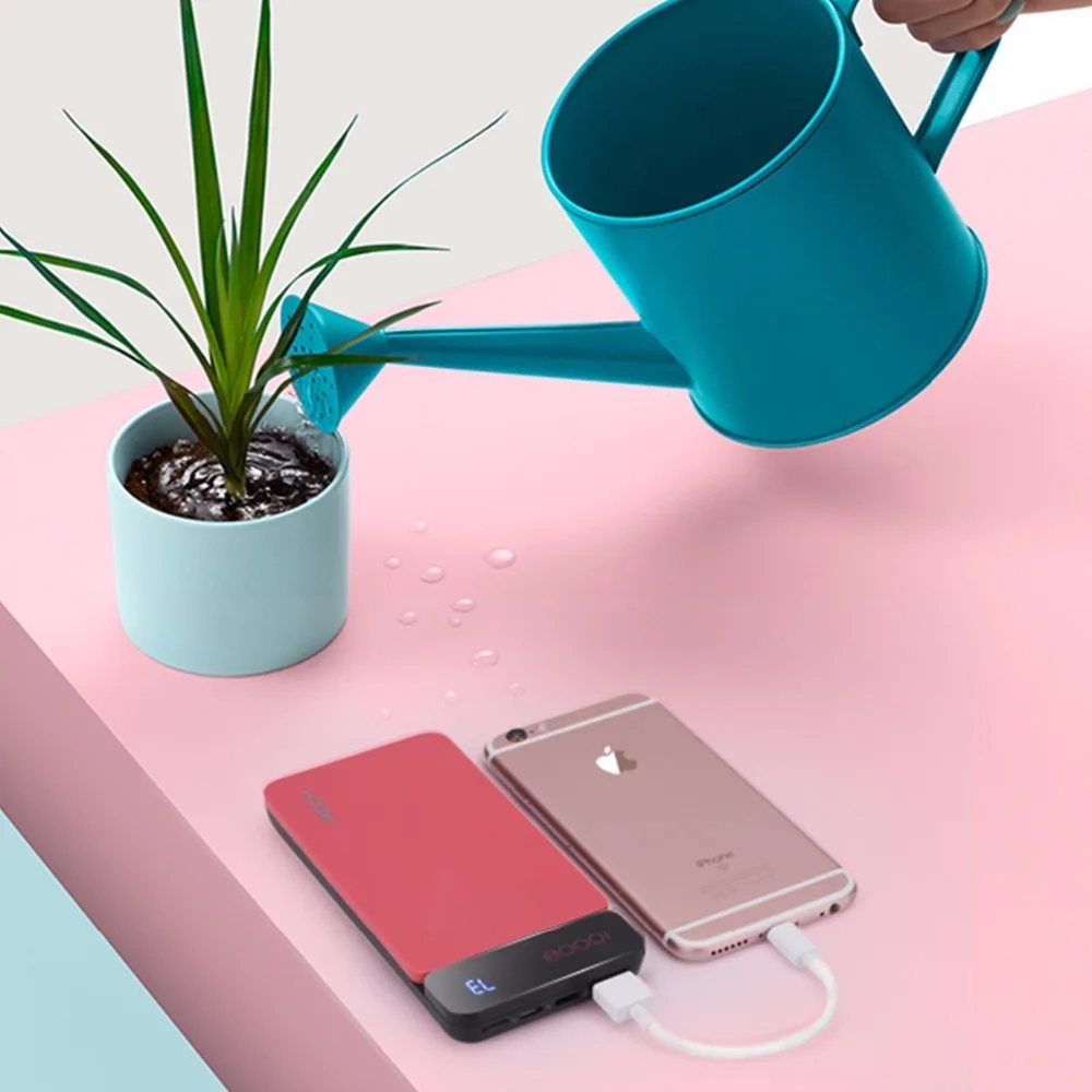 Рок-н-Мощность банк 10000mAh с цифровым Дисплей Портативный внешний Тип батареи C 5V 3A Мощность банк для iphone X для Xiaomi