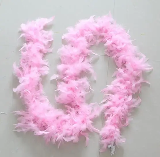 pink 2 ярда/партия, аксессуары для одежды, турецкое перо, разноцветная полоска, пушистый боа с днем рождения, свадебные украшения, принадлежности - Цвет: pink