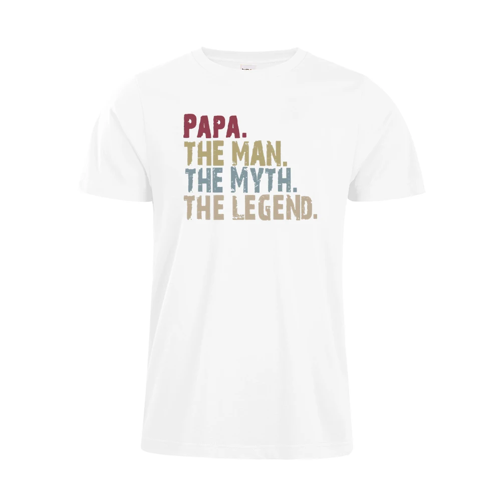 Мужская Винтажная футболка с надписью PAPA THE MYTH LEGEND|Мужские футболки| |