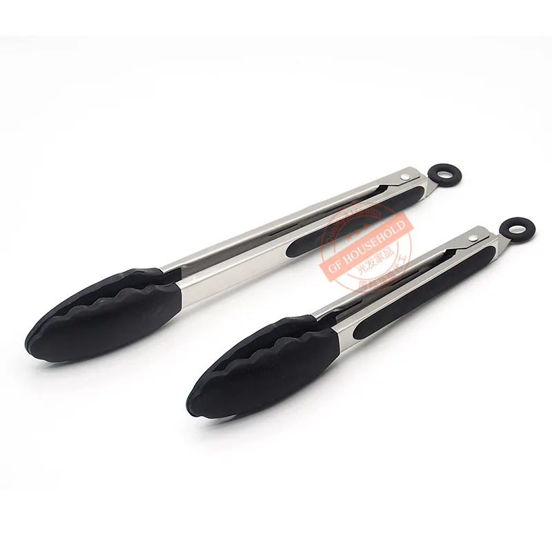 Силиконовые щипцы для еды барбекю Кухонные принадлежности из нержавеющей стали