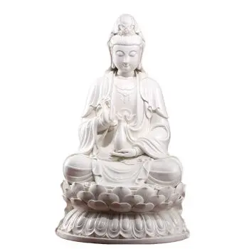 24-дюймовый Бодхисаттва искусственная скульптура украшения белый фарфор