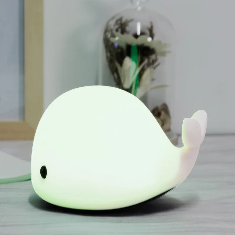 Светодиодный ночник с милой USB подсветкой в виде Кита Ночной светильник дельфина
