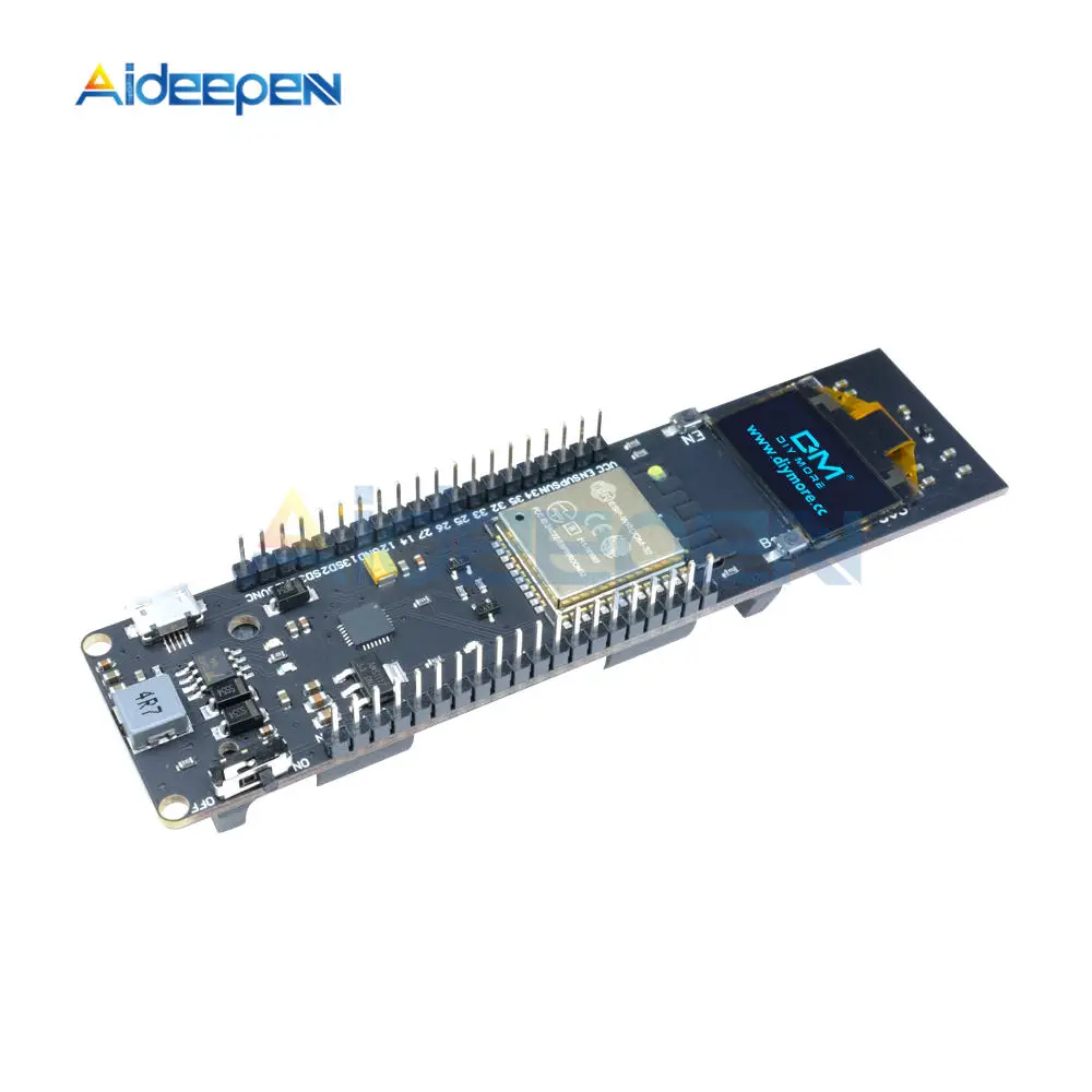 Модуль макетной платы ESP32 OLED дисплей 0 96 дюйма литиевая батарея 18650 Wi Fi Bluetooth экран