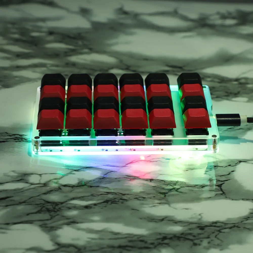 Программируемая клавиатура RGB YMDK переключатели MX Cherry Gateron 21/23/24 клавиши нумпад для