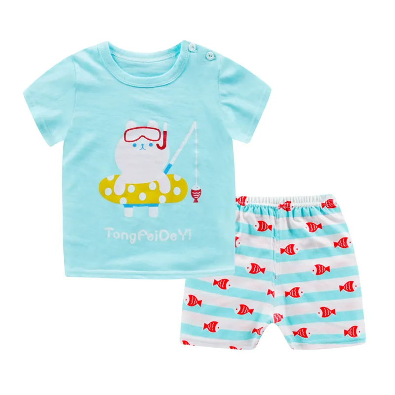 Lovely Rabbit Cartoon Baby Boy Clothing Outfits 2019 Summer Fashion Girl Sets | Детская одежда и обувь