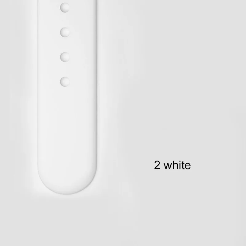 white Мягкий силиконовый замена спортивный ремешок для наручных часов Apple Watch, версия 1, 2, 3, 42 мм, 38 мм, браслет на запястье, ремешок для smart watch 40 мм 44 ремень - Цвет ремешка: white