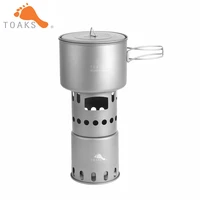 toaks titanium 1600ml pot and wood stove combo set pot 1600 stv 11