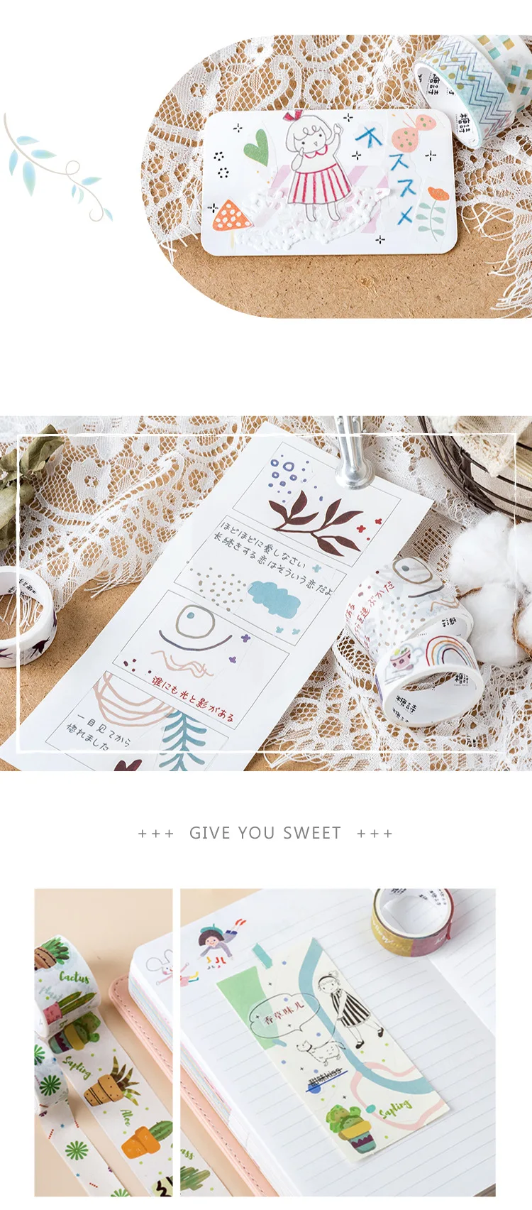 3 шт./кор. мультфильм печати лента Washi фрукты клейкой ленты DIY декоративная клейкая лента для дневник в стиле Скрапбукинг фото альбом декор