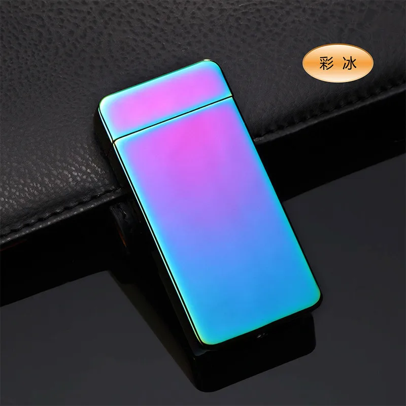 Двойной крест дуга электронная USB Зажигалка металлическая зарядка ветрозащитные, импульсные электрические зажигалки оптом более выгодные - Цвет: 2