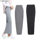 Длинная юбка-карандаш в мусульманском стиле, хлопковая облегающая тянущаяся юбка-макси в арабском стиле, с завышенной талией