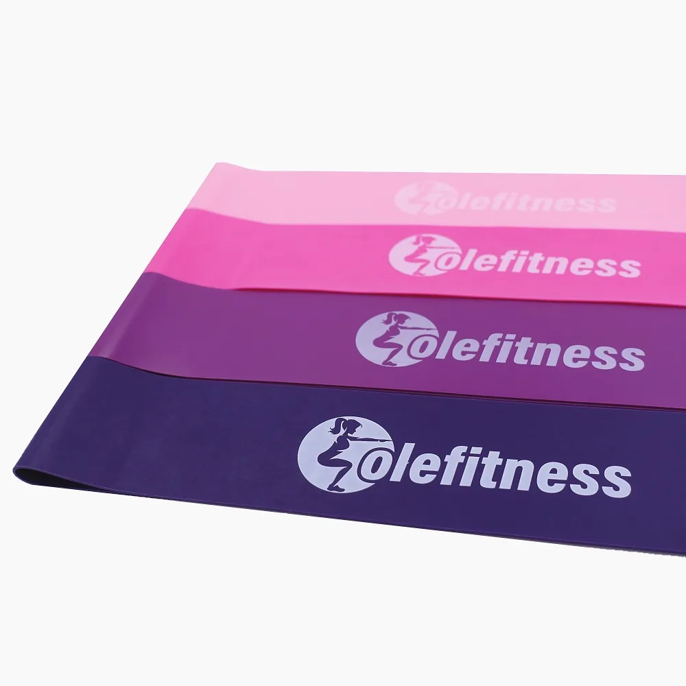 Olefitness резинка для фитнеса резина для тренировок спортивный инвентарь сопротивление контура полосы розовый набор из 3 с сумкой резинки Для женщин тренажеры для дома и тренажерный зал тренировки