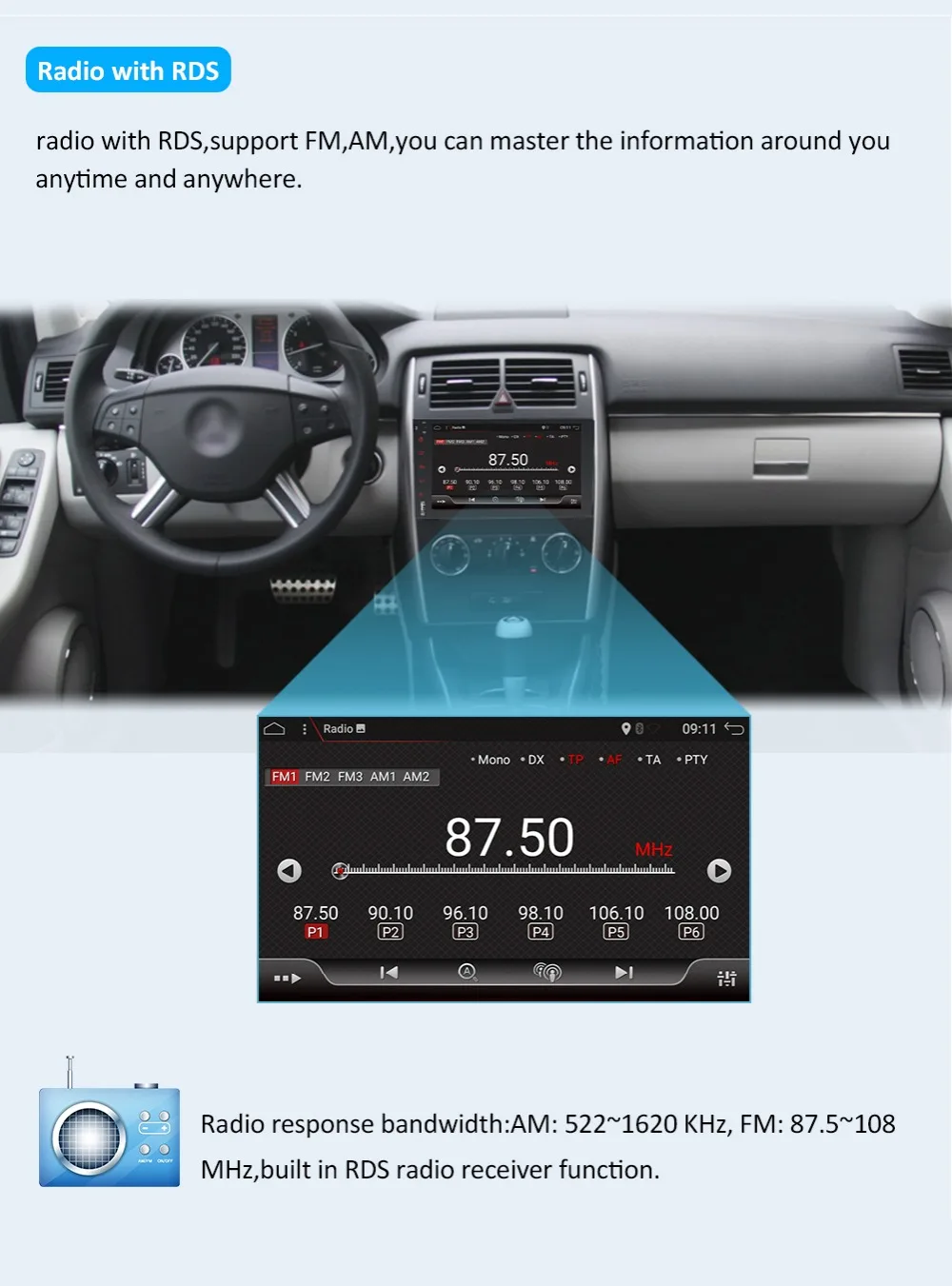 Android 9,0 2din Авто Радио DVD мультимедиа для Mercedes Benz B200 A B класс W169 W245 Viano Vito W639 Sprinter W906 wifi gps