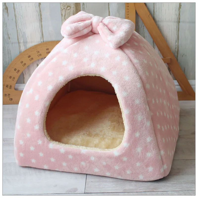C9 Pet Cat Cave House складная палатка мягкая собачья кровать монгольская юрта милый Питомник Гнездо маленькие животные Щенок Чихуахуа дом с ковриком - Цвет: C9