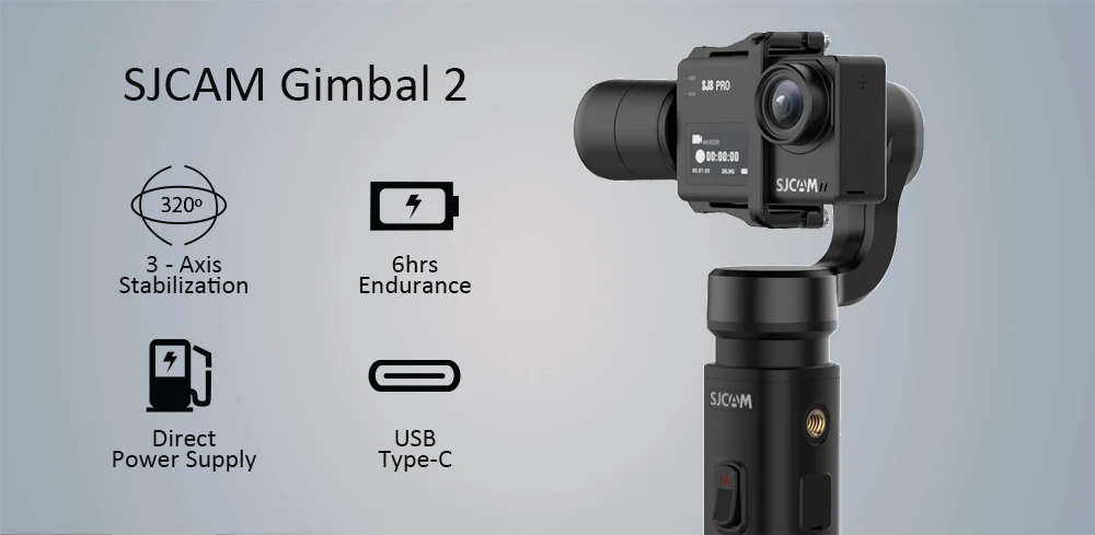 Ручной Стабилизатор SJCAM SJ8 Pro Plus SJ GIMBAL 2 3 осевой стабилизатор для экшн камеры SJ7 Star