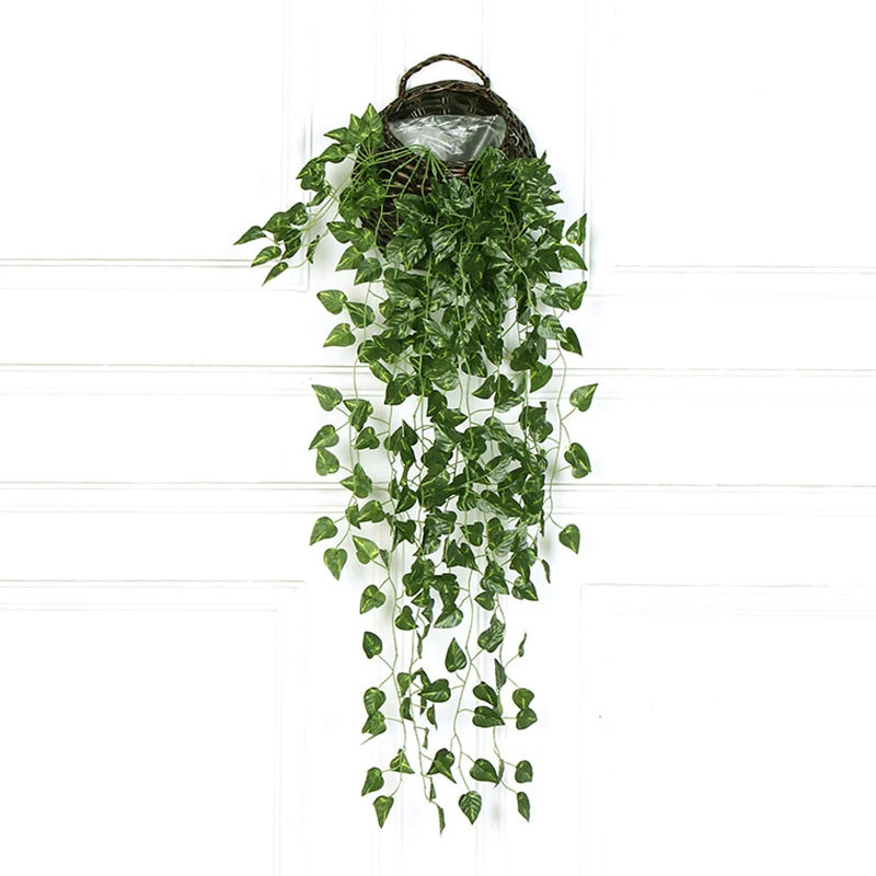 Искусственные Висячие растения из ротанга 90 см искусственные в помещении