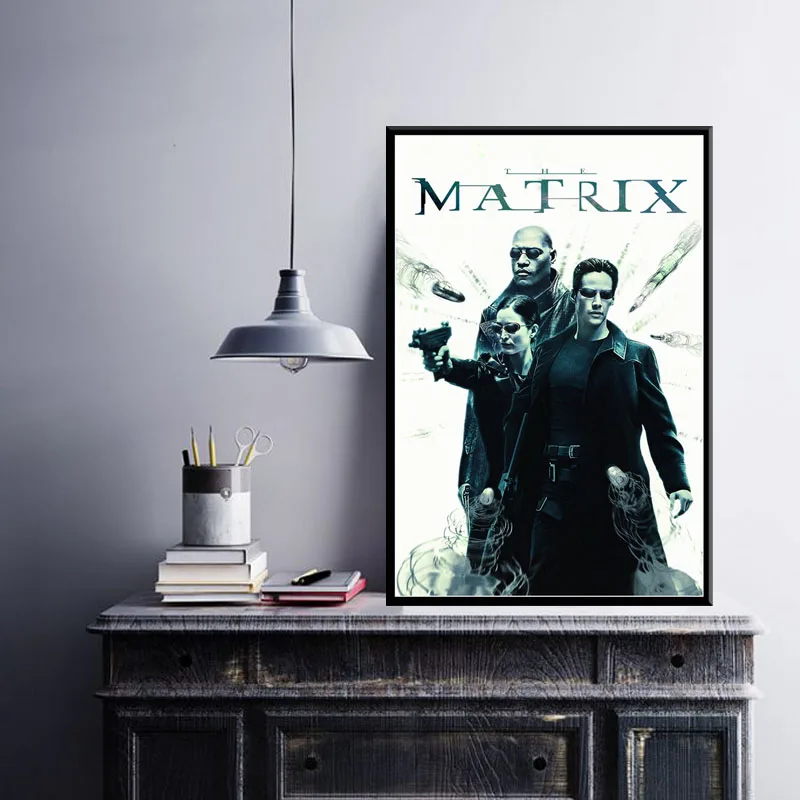 P582 матрица Keanu Reeves Classci Sci-Fi серия фильмов художественная живопись Шелковый Холст