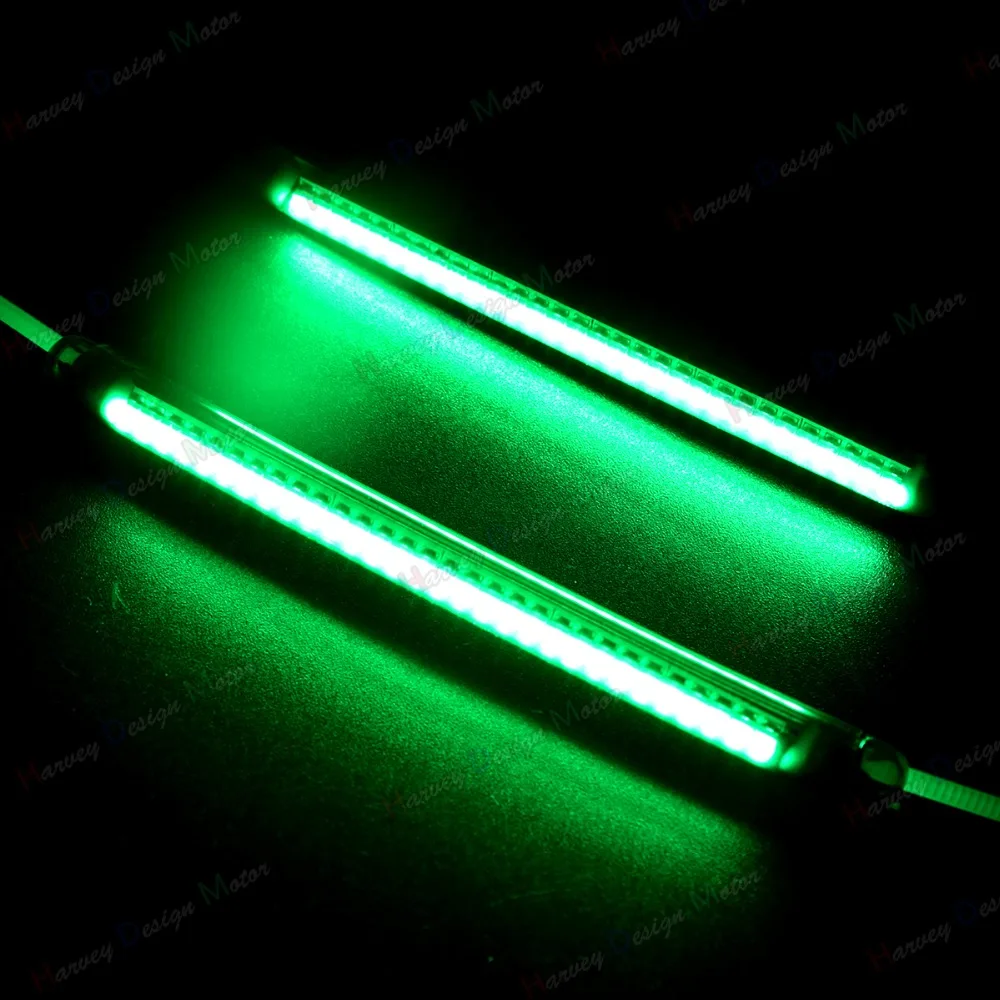 LED зеленый 39 мм-41 мм вилка поворотники и дымчатые линзы для Harley Touring 883 1200 48 всех