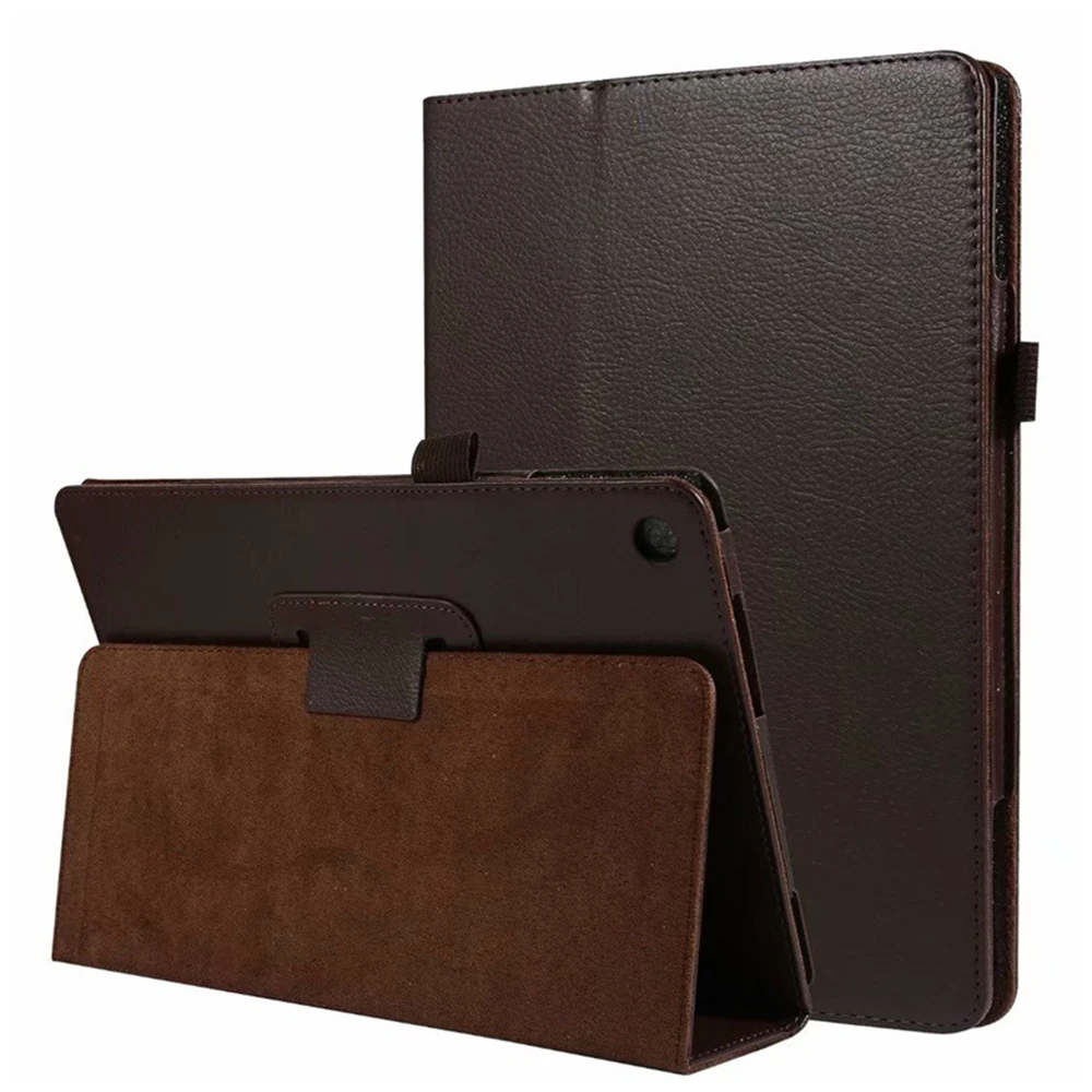 Коричневый Чехол для планшета huawei MediaPad M5 lite, T5 10, 10,1 дюймов, Honor Smart Cover, флип-чехол с подставкой, чехол HDL-W09, 8,0 из искусственной кожи, для сна - Цвет: Коричневый