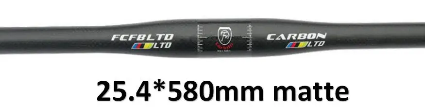 matte FCFB матовый mtb Руль Горный велосипед, велосипедное углеродное Руль 25,4*380- 720 мм плоский или подъем бар Велоспорт Запчасти - Цвет: matte