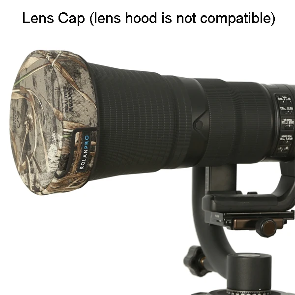 Lens Cap C ROLANPRO Защитная крышка для объектива цифрового однообъективного зеркального Кепки камуфляжная куртка короткий телеобъектив Пистолеты Костюмы для Sigma Tamron цифровой зеркальной камеры Canon Nikon 300/400/500/600/800 мм - Цвет: Lens Cap C