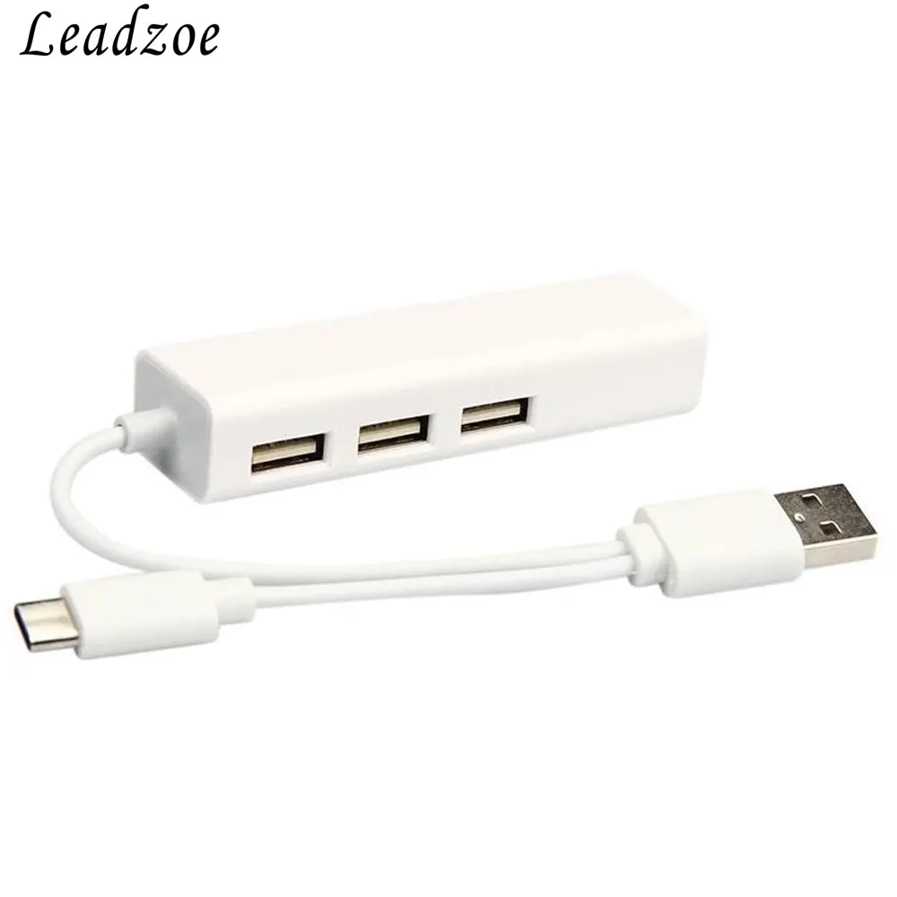 Usb-концентратор usb-разветвитель Leadzoe с 3 портами USB 2 0 и 1 сетевым адаптером Ethernet