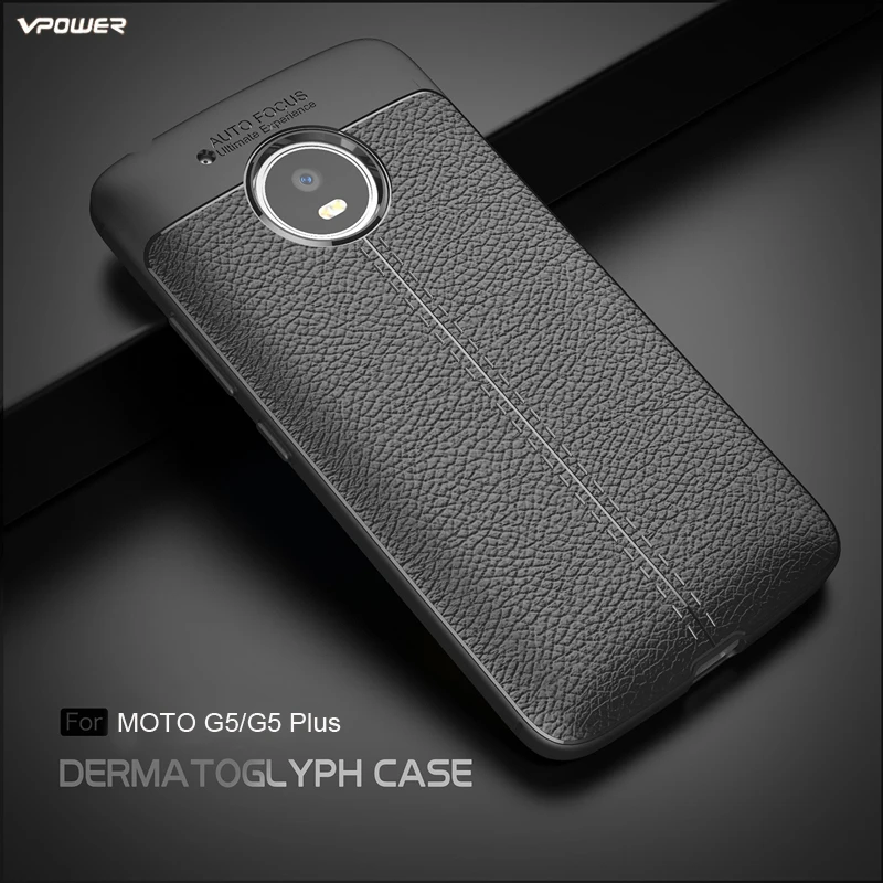 Чехол для Motorola G5 Plus мягкий чехол из ТПУ с узором Личи Moto G6 силиконовый