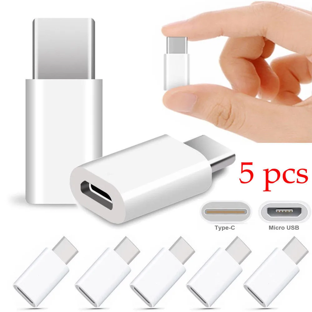 5 упаковок USB-C Type-C к Micro USB адаптер для зарядки данных Samsung Galaxy Note 8 Прямая поставка |
