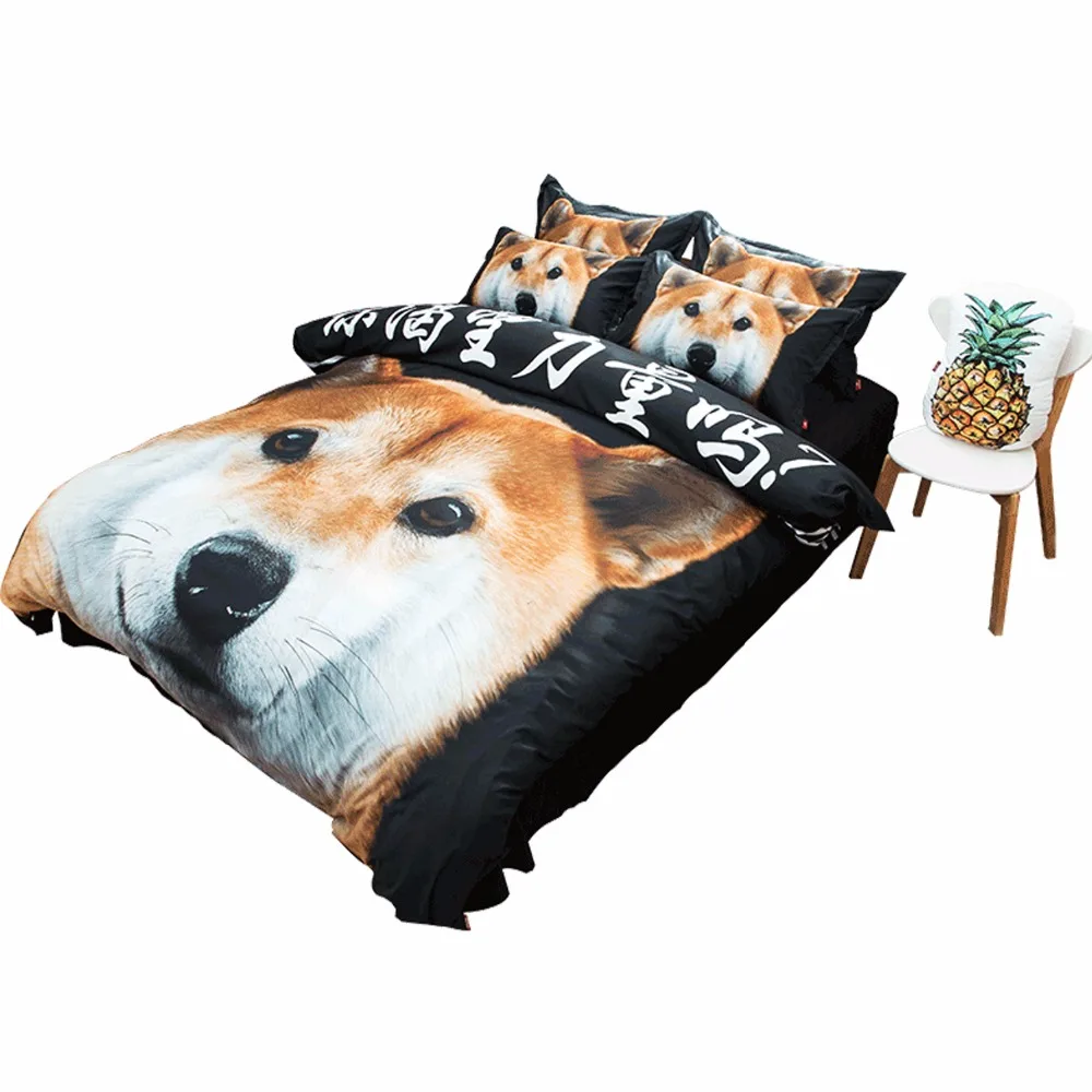 3 шт./4 шт. Комплект постельного белья с принтом Сиба ину|bed linen|duvet coverprint duvet cover |