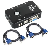 2 port usb kvm switch switcher svga vga switch box with cables for sharing monitor pc mouse keyboard monitor 19201440