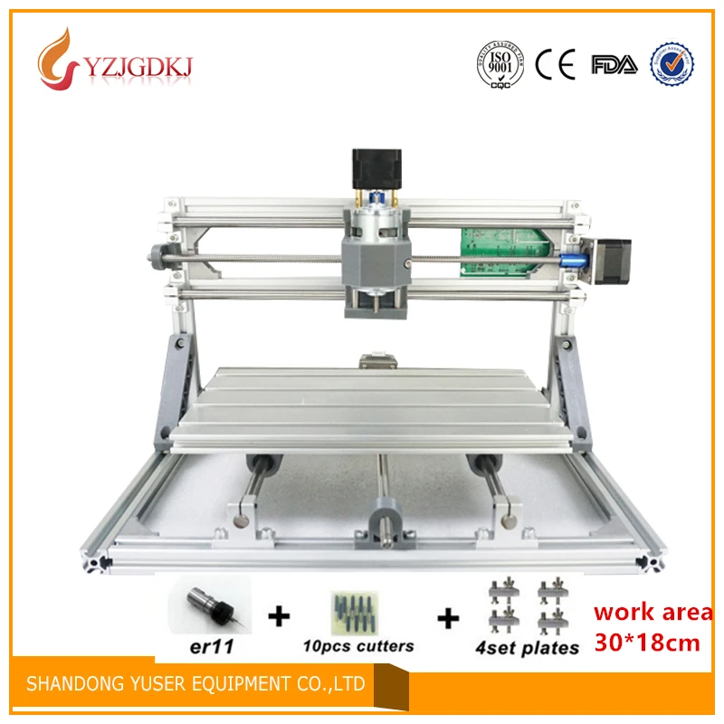 

CNC 3018 work area 5500mw laser GRBL control Diy laser engraving ER11 CNC machine,3 Axis pcb Milling machine,Wood Router 30x18