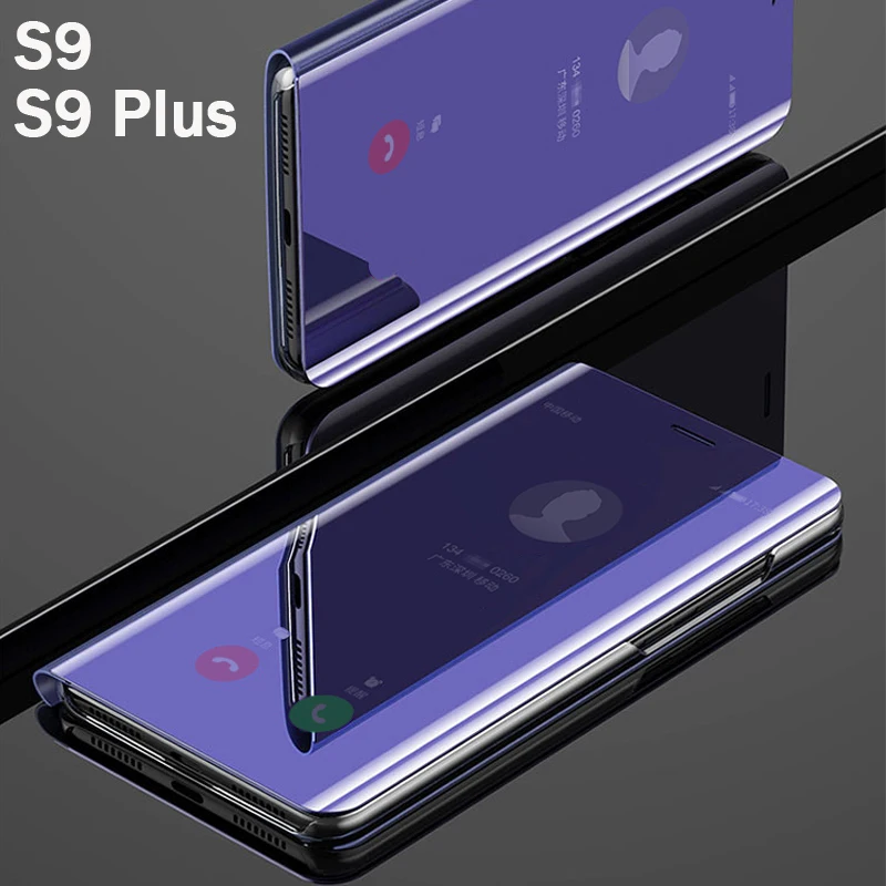 Флип-чехол для смартфона с зеркальным покрытием чехол Samsung galaxy S9 Plus S 9 S9Plus жесткие