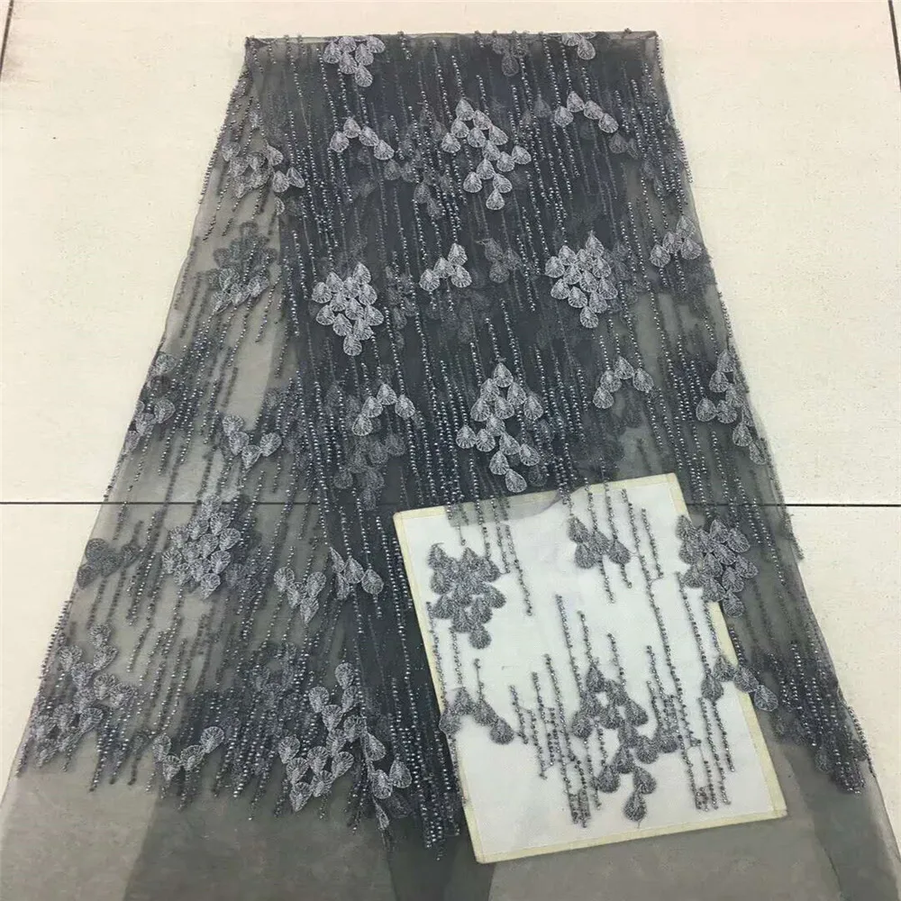 African Lace Fabric 2018 High Quality Embroidery French Tulle 3d Flower Beads For Wedding F534-1 | Дом и сад