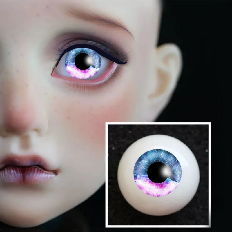 Новинка 1 пара DIY акриловые BJD глаза розовые синие мутиколоры 12 мм 14 16 18 20 22