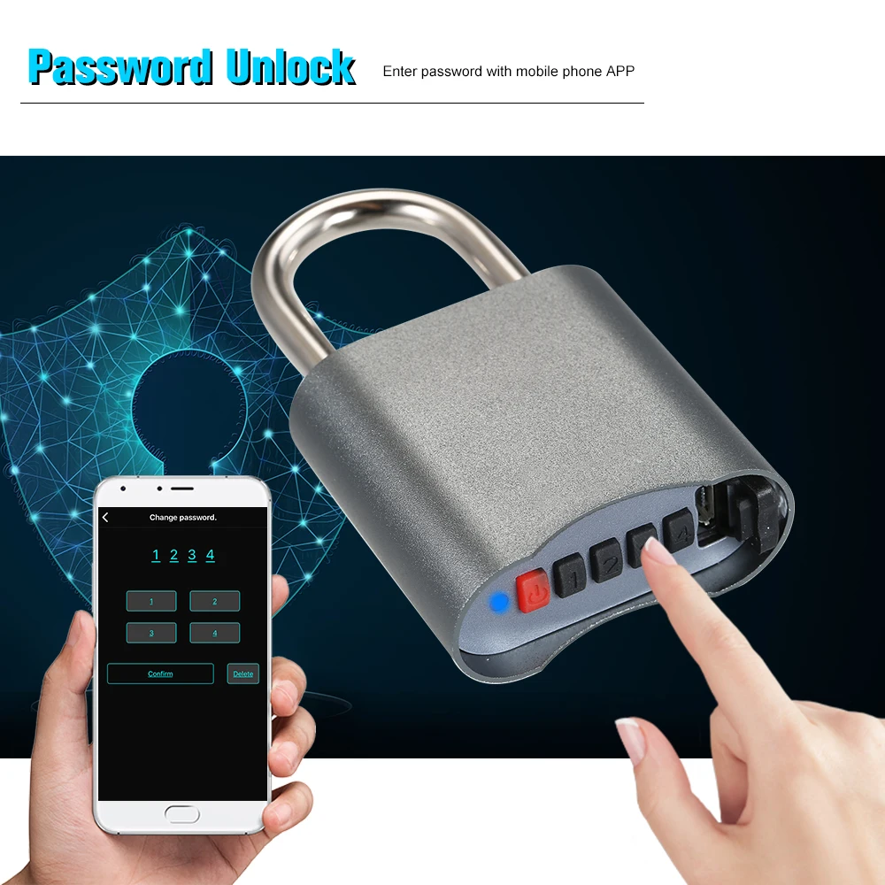 Беспроводная Блокировка Smart BT с приложением для телефона пароль/подключение