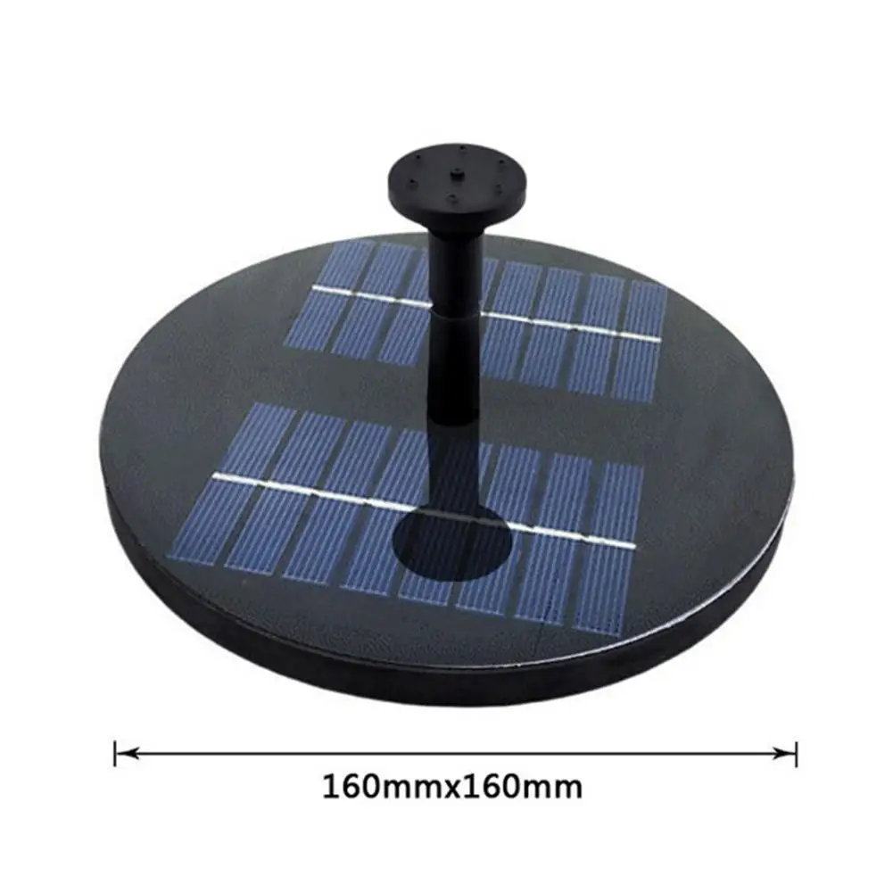 Миниатюрный садовый плавающий фонтан на солнечной батарее наружный полив