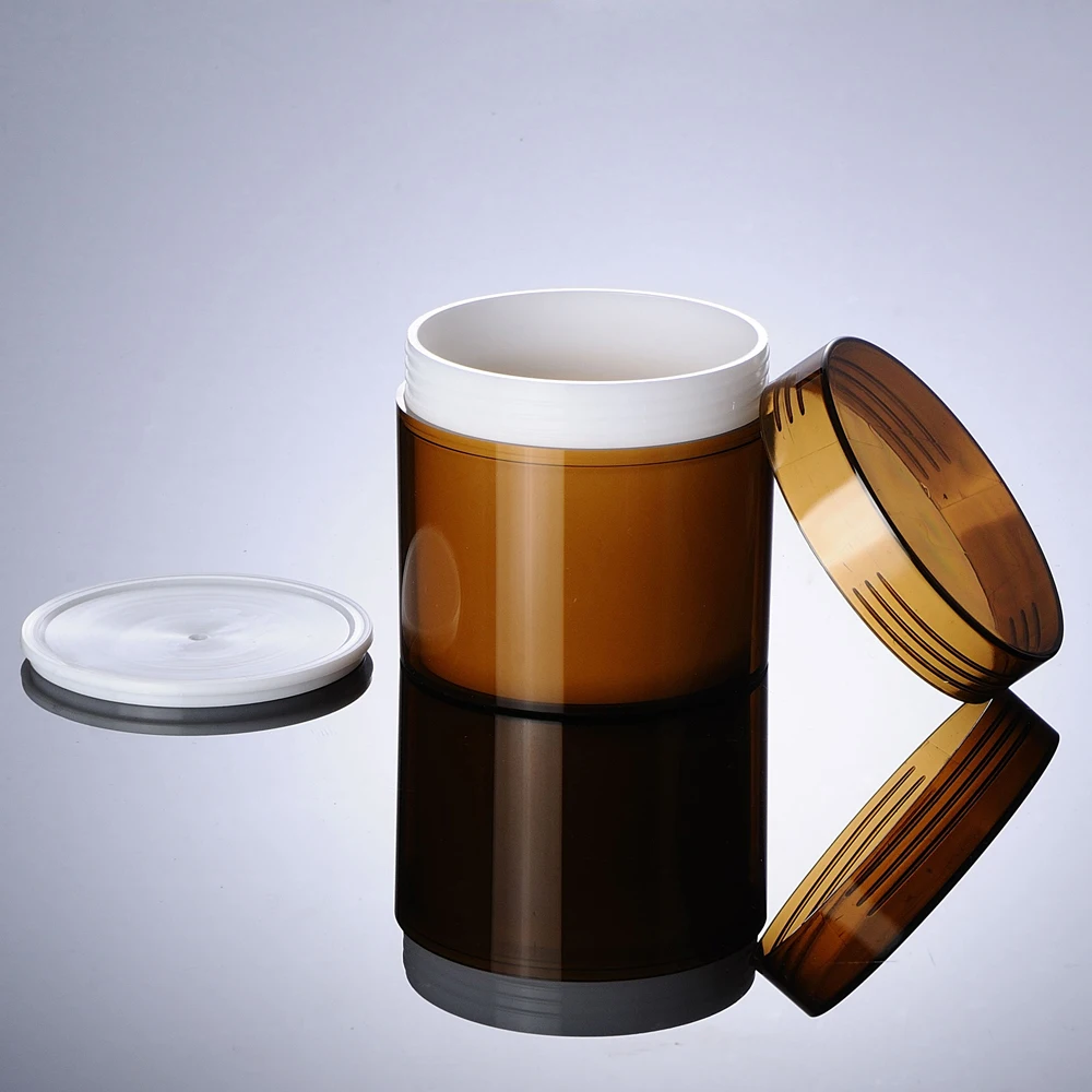 200g brown double layer cream bottle mask jarcosmetic container jar Cosmetic Jar Packaging | Красота и здоровье
