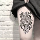 Водостойкая Временная тату-наклейка, леопард, Олива, лист, пантера, тату флэш-тату, искусственная татуировка для женщин, мужчин и женщин