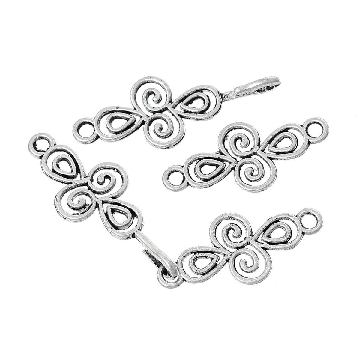 DoreenBeads Zinc metal alloy Toggle Clasps Teardrop Silver Color 3.2cm x1.2cm(1 2/8&quot x 4/8&quot) 2.6cm x1.2cm(1&quot 6 Sets | Украшения