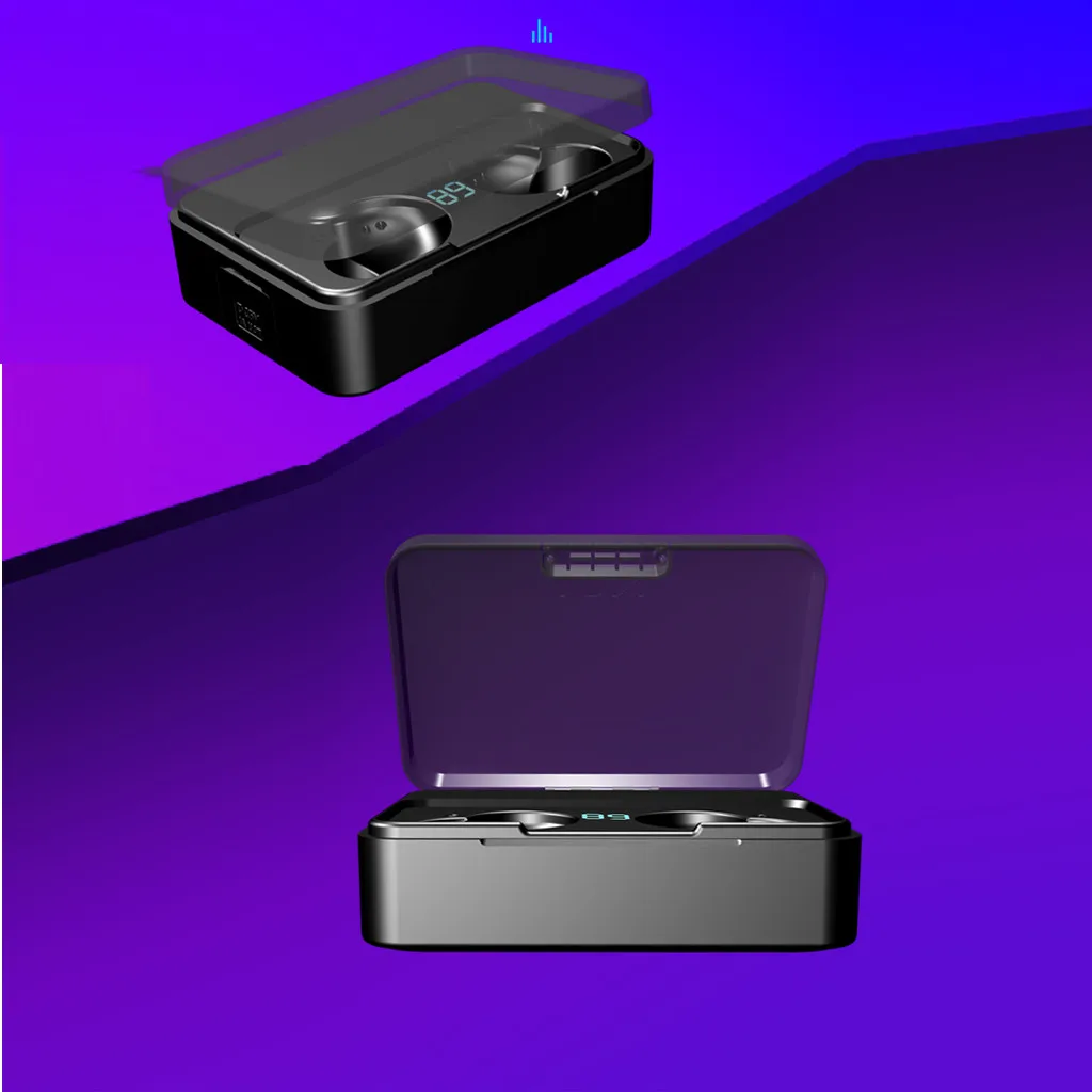 Беспроводная гарнитура VOBERRY BX01, bluetooth-гарнитура IPX5 для iPhone, Водонепроницаемая мини-гарнитура, удлиненная, объемный 3D звук