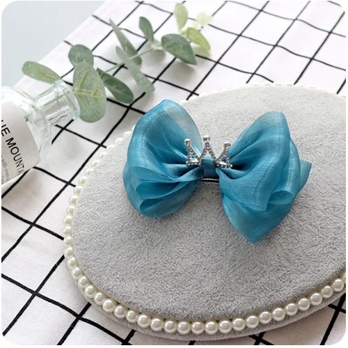 Hair clip Повязка на голову для новорожденных, в виде короны; повязка для волос; зажим для кружевная эластичная резинка для волос, принцессы модный стиль Для детей аксессуары для волос - Цвет: Hair clip