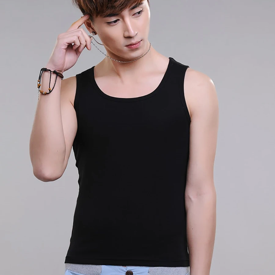 Белая майка без рукавов Мужская сетчатая повседневная для фитнеса эстетическая